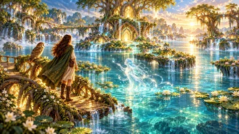 Aura exploring the Waterlands and its spiritual Craft